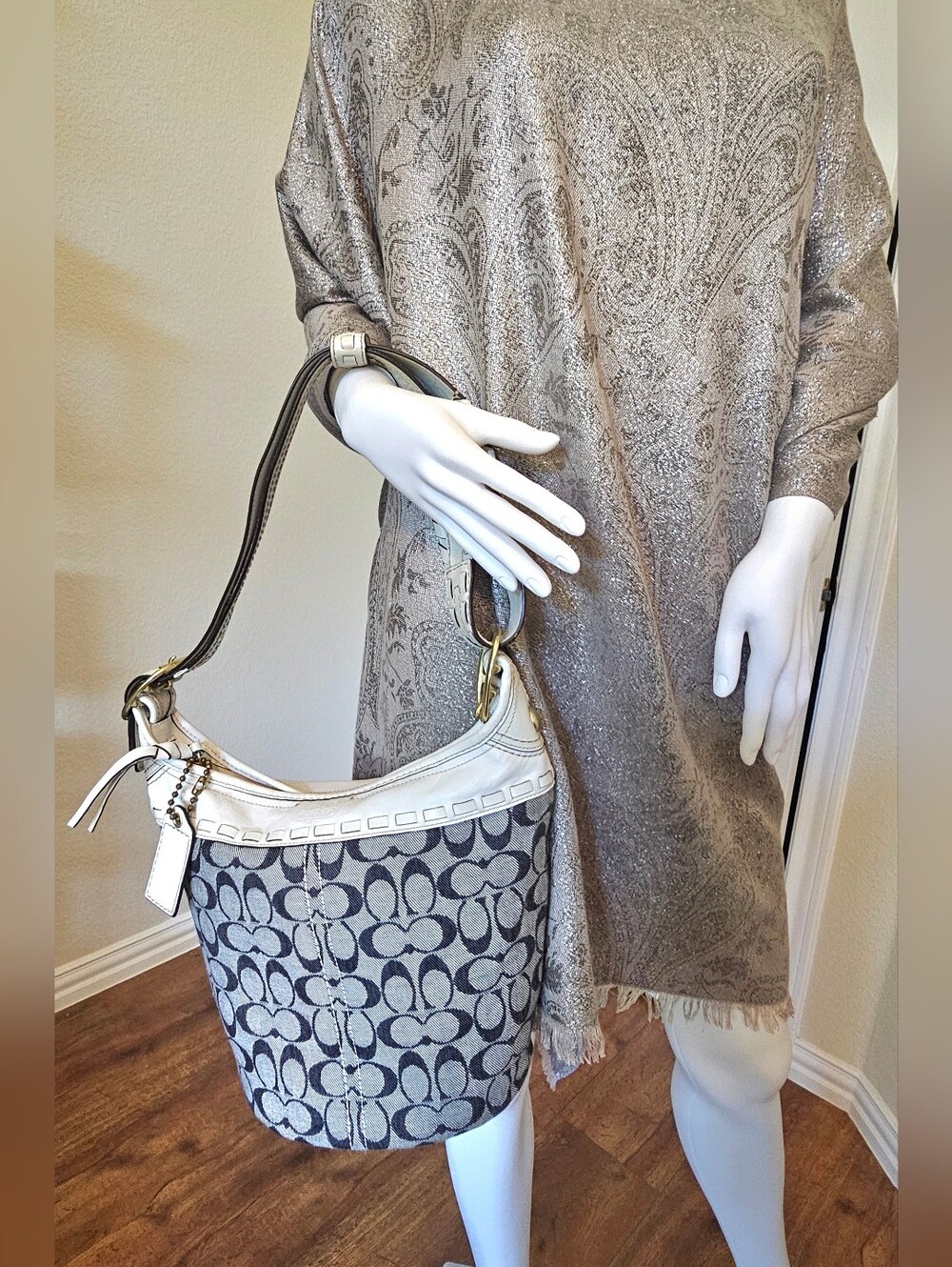 Coach Bleecker Signature Denim Bucket Bag